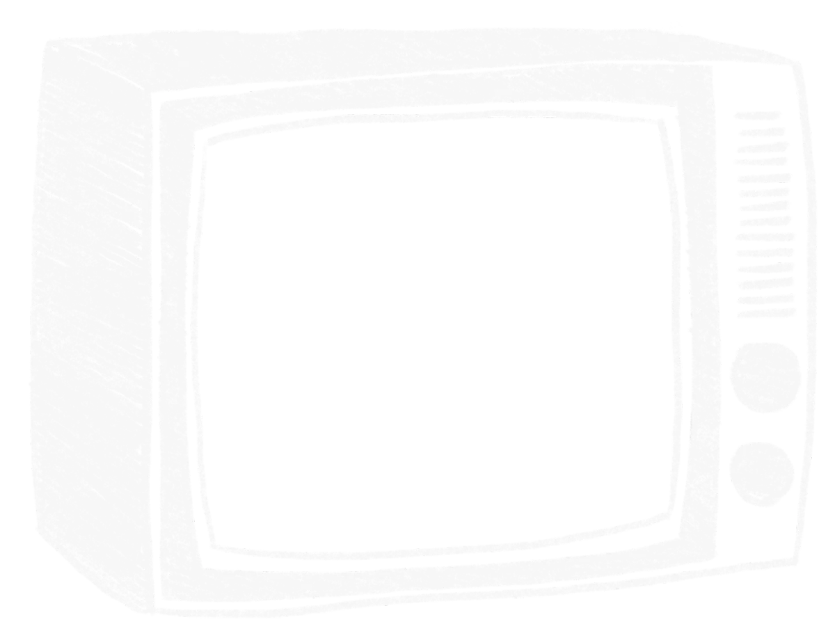 Hand-drawn television set