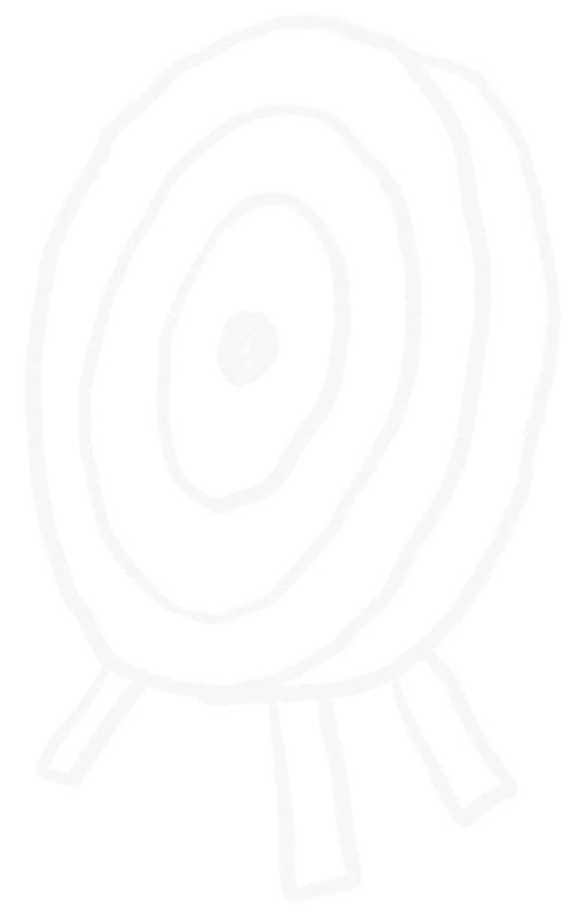 Hand-drawn archery target